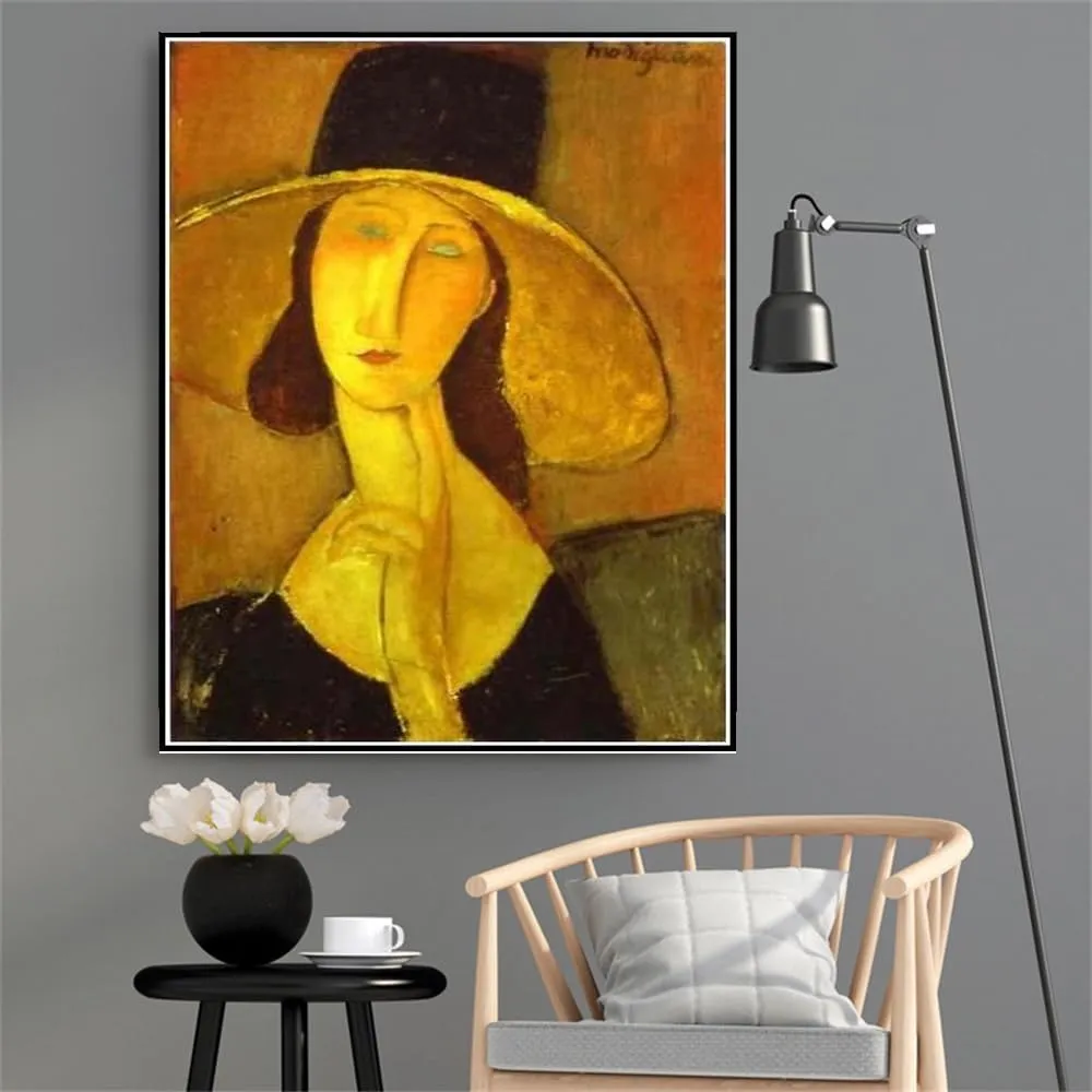 Paint sheer opportunity limner hearsay by Numbers Kit for Kids and Adults DIY Oil Painting Kit$Head of A Woman Painting by Amedeo Modigliani 