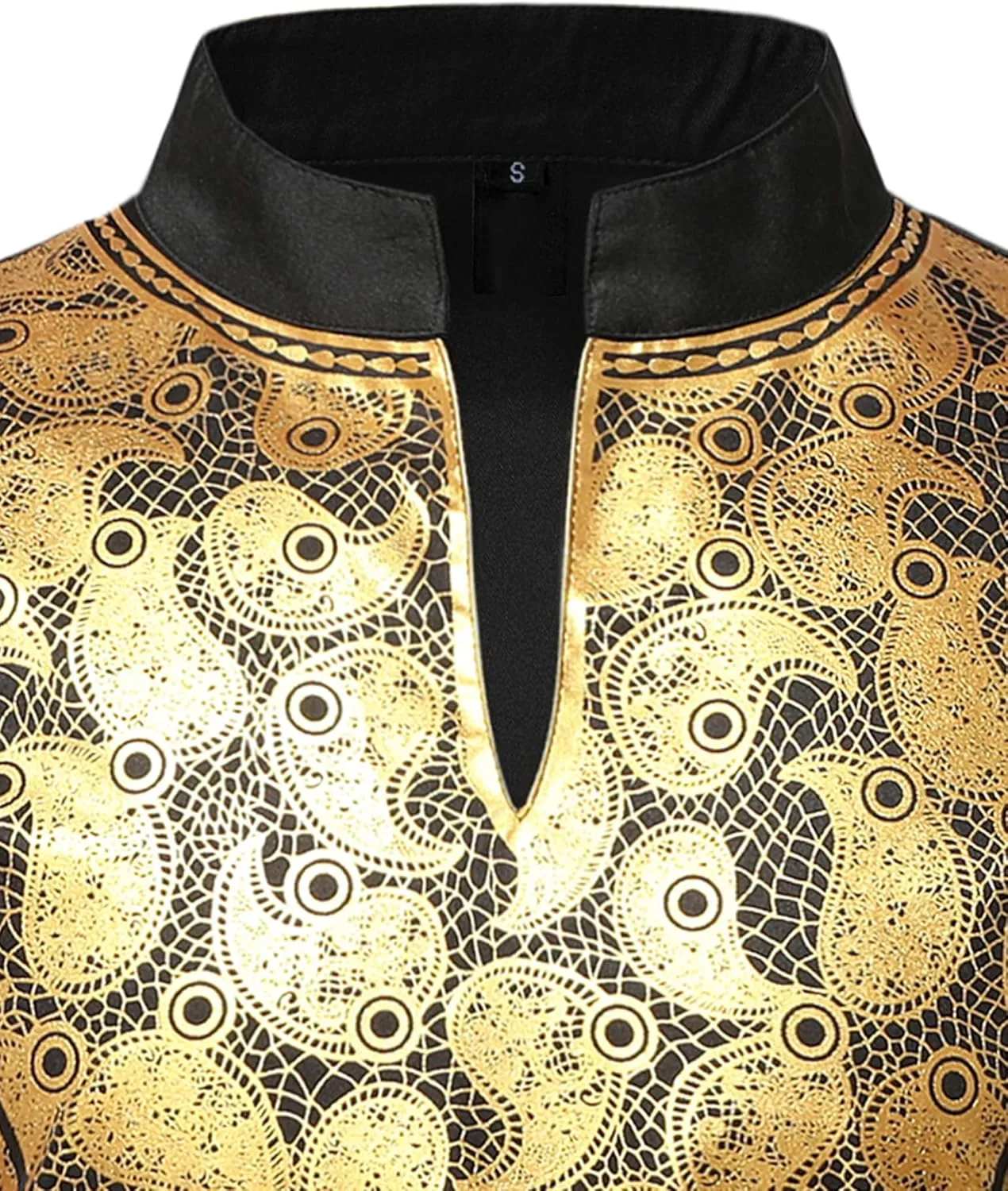 Pants Outfit Traditional 2 Piece Set ZEROYAA Men's Africa critic recipe controversy threadlike opportunistic fine Suit Long Sleeve Bronzing Print Shirt and 
