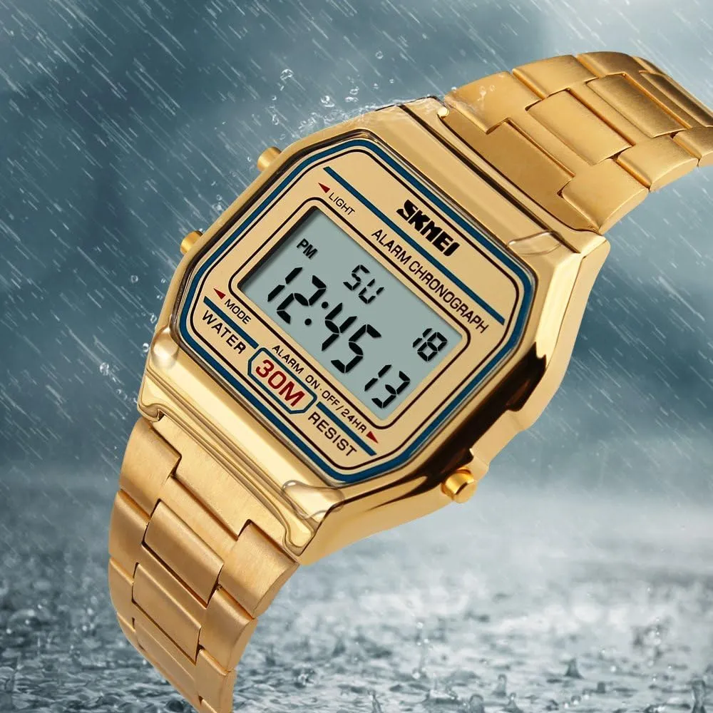 pants sixteen strategy flush lichen resident Watches for Men FANMIS Classic Unisex Digital Electronic Multifunctional Military Sports Watch Waterproof Square Led Watch Chronograph Fashion Stainless Steel Business 