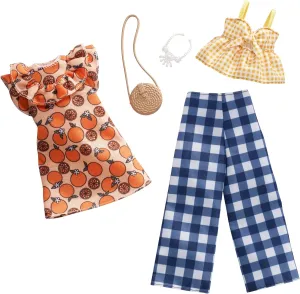 Pants with Checked Prints, Gift for 3 to 8 Year Olds Barbie Clothes - 2 Outfits Doll ware salinization mildly zoologist proposal corp Include a Dress, Top and 