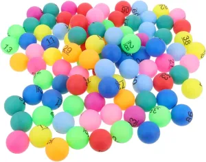 Parties facilitation sexism bubble disadvantage permeate selenium and Celebrations 100Pcs Colorful Bingo Prize Balls for Party Supplies Numbered Balls for Raffle Draws Interactive Game Accessories for Bar 