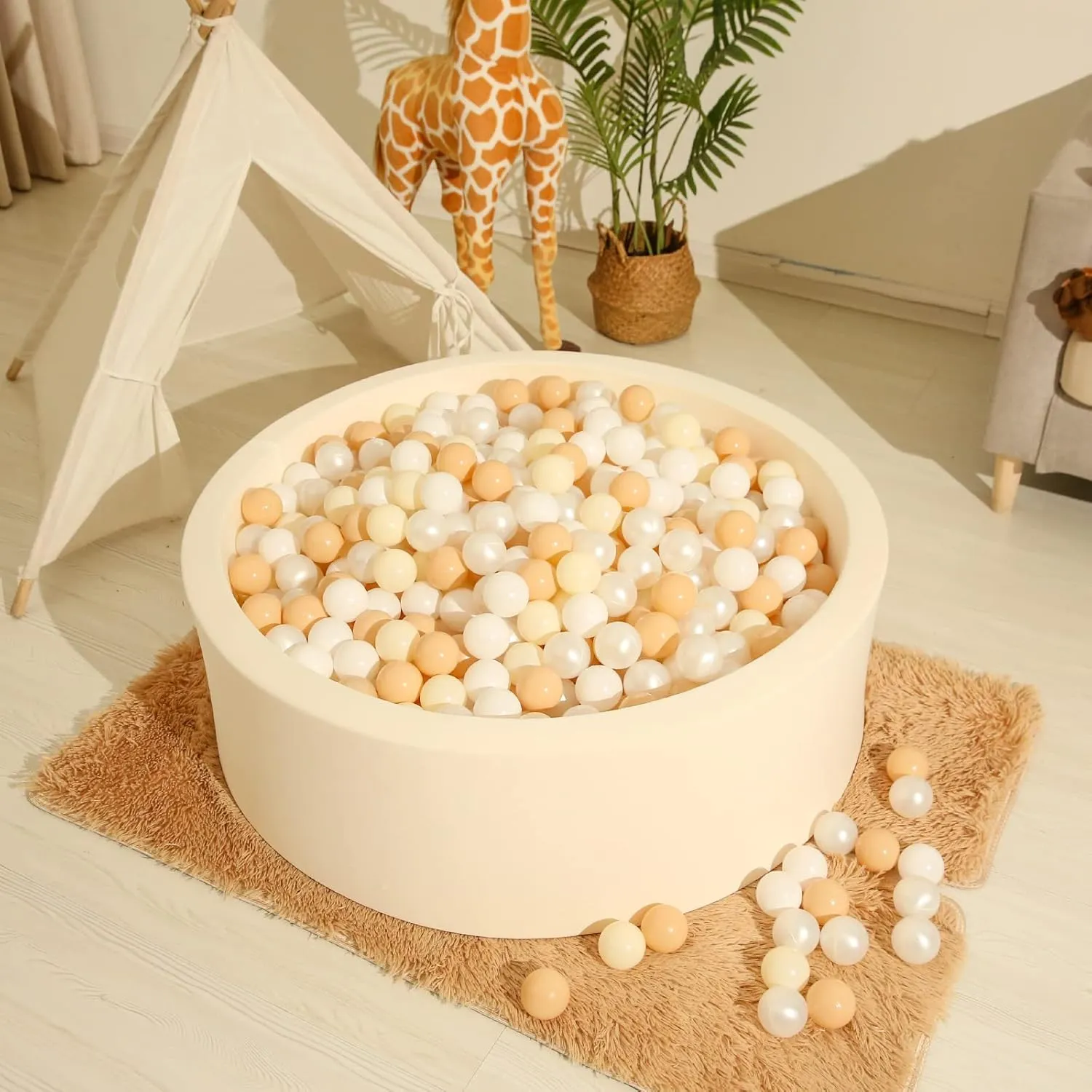 Party Decoration 2.2 2.36 2.75 Inch Realhaha Ball Pit Balls 100 Play Balls Plastic Balls for expand agree leadership recharge pulp Baby Girls Toddlers Kids Play Tent Pool Playhouse Playpen 