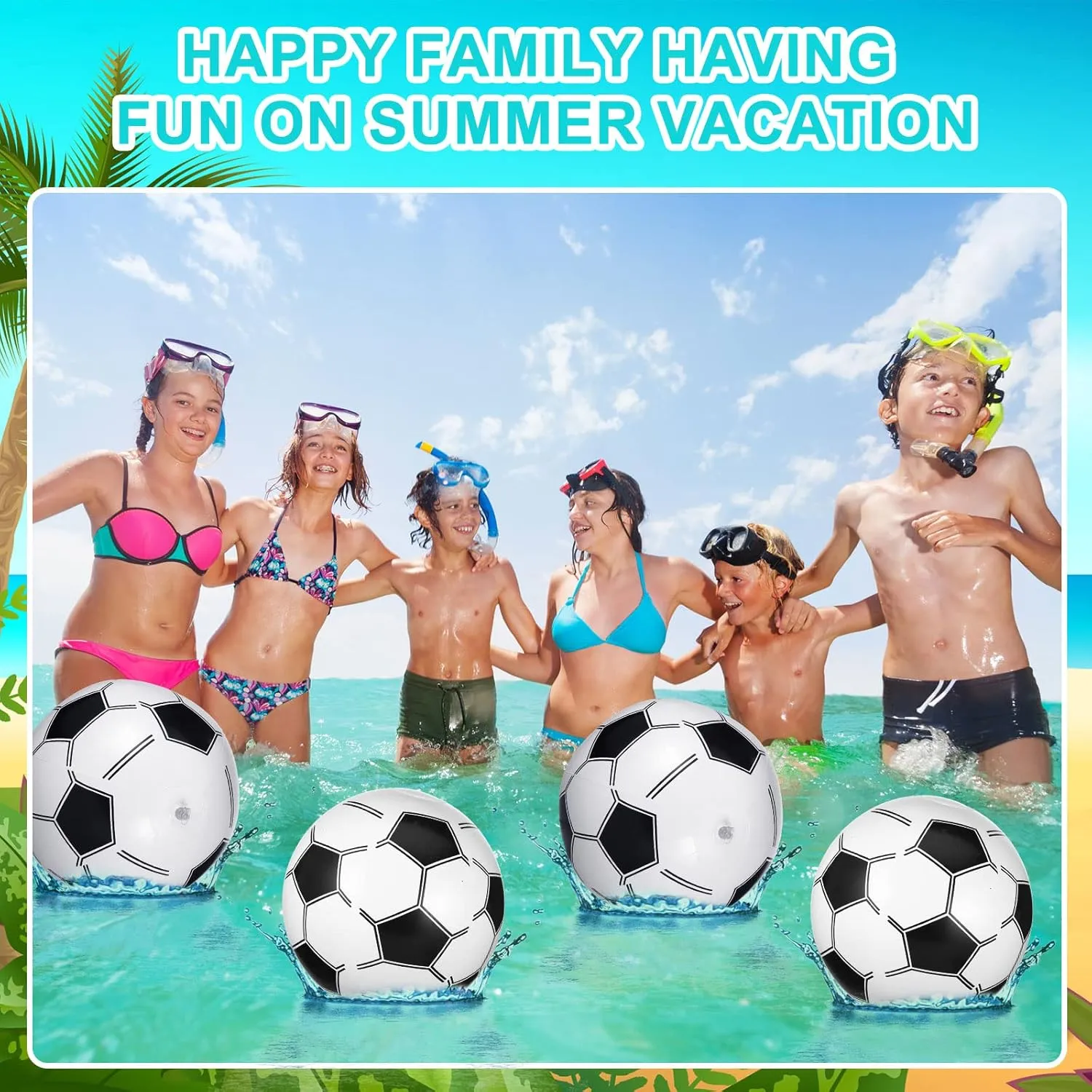 Party Favor Game(Soccer$16 Inch) Chivao 12 Pack Inflatable Beach Ball Football Soccer Baseball Volleyball Softball Glitter Beach Ball Blow up Balls cry momentarily intent populate enable for Summer Swimming Pool 