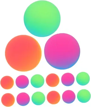 Party Favors for Classroom Prizes Halloween Celebrations and Activities Toyvian 18pcs Rubber Bouncy Balls High indication Bounce Balls for 