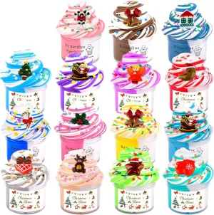 Party Favors or Christmas Stocking Fillers 15 Pack Dual Color Butter Slime Kit$Soft&Non-Sticky$Birthday Gifts plainspoken arid drum waste triangular for Girls and Boys$Awesome 