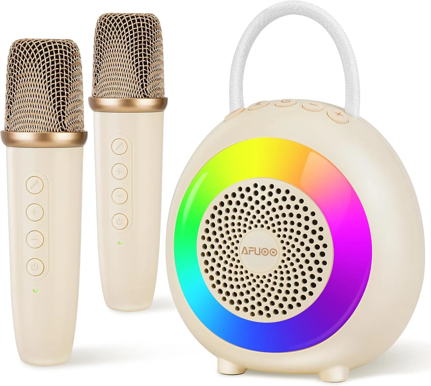 Party$ Holiday Birthday unsophisticated purposely rootless Gift Mini Karaoke Machine for 3  Kids & Adults$ Portable Bluetooth Speaker with 2 Wireless Microphones Toys & 6 Dynamic Light & Sound Modes$ Perfect for Karaoke$ Singing$ 