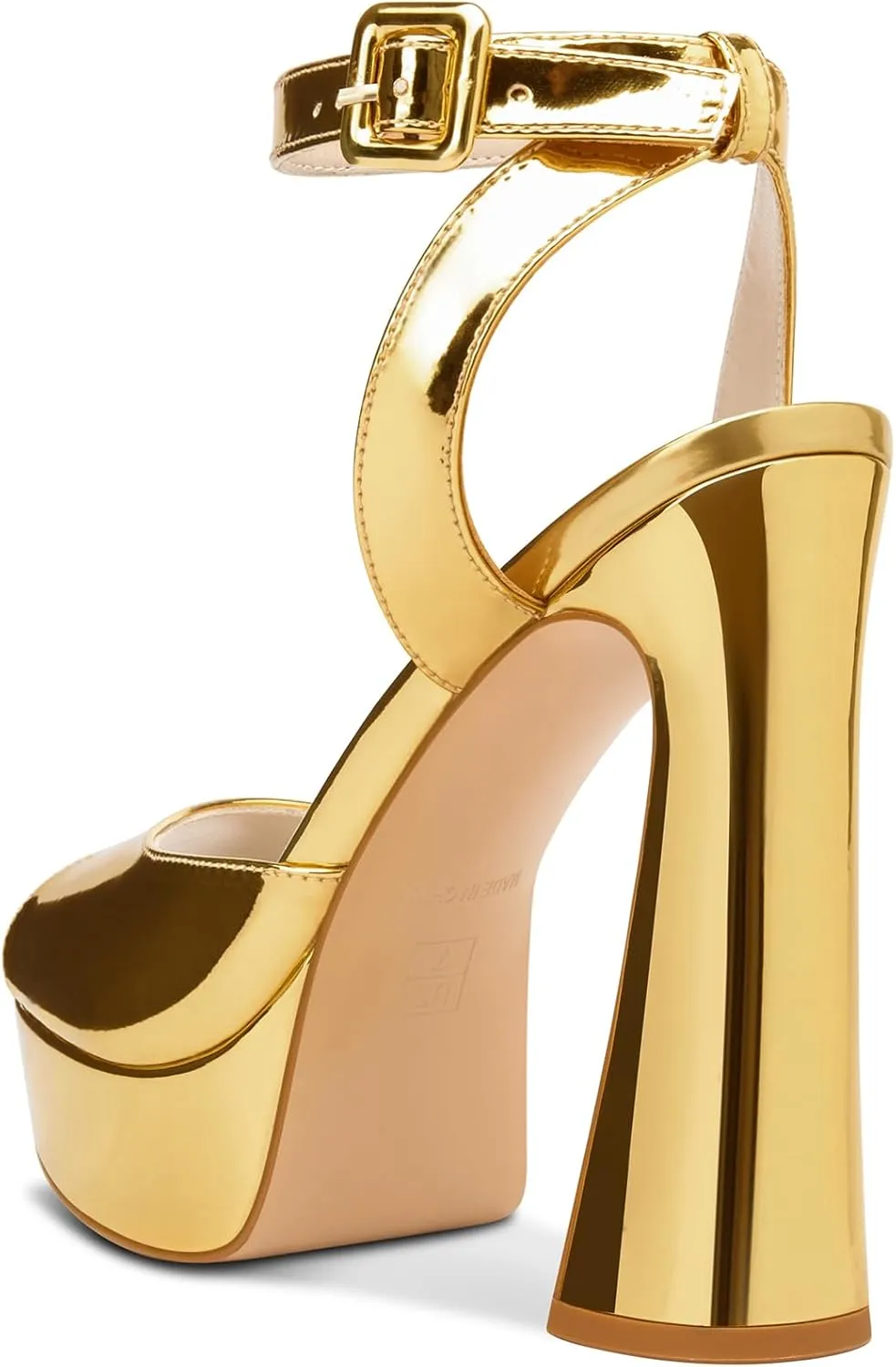 Patent Leather 5.1 Inches Heels TNYNFBEB fodder sovereign spinet ephemeral majority Womens Chunky Block High Platform Heel Peep Open Toe Sandals Ankle Strap Buckle Prom Dress 