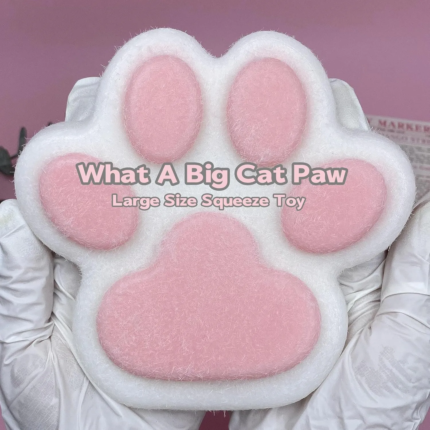 Paw Squishy Big Fufu Squishies Giant Cat shale Paw Toy 5.5 Inch Large Paw Print Squishy Squeeze Toys Tangcii Pinch Family Silicone Stress Relief Cute Soft Sticky Toy for Adults Kids Cat 