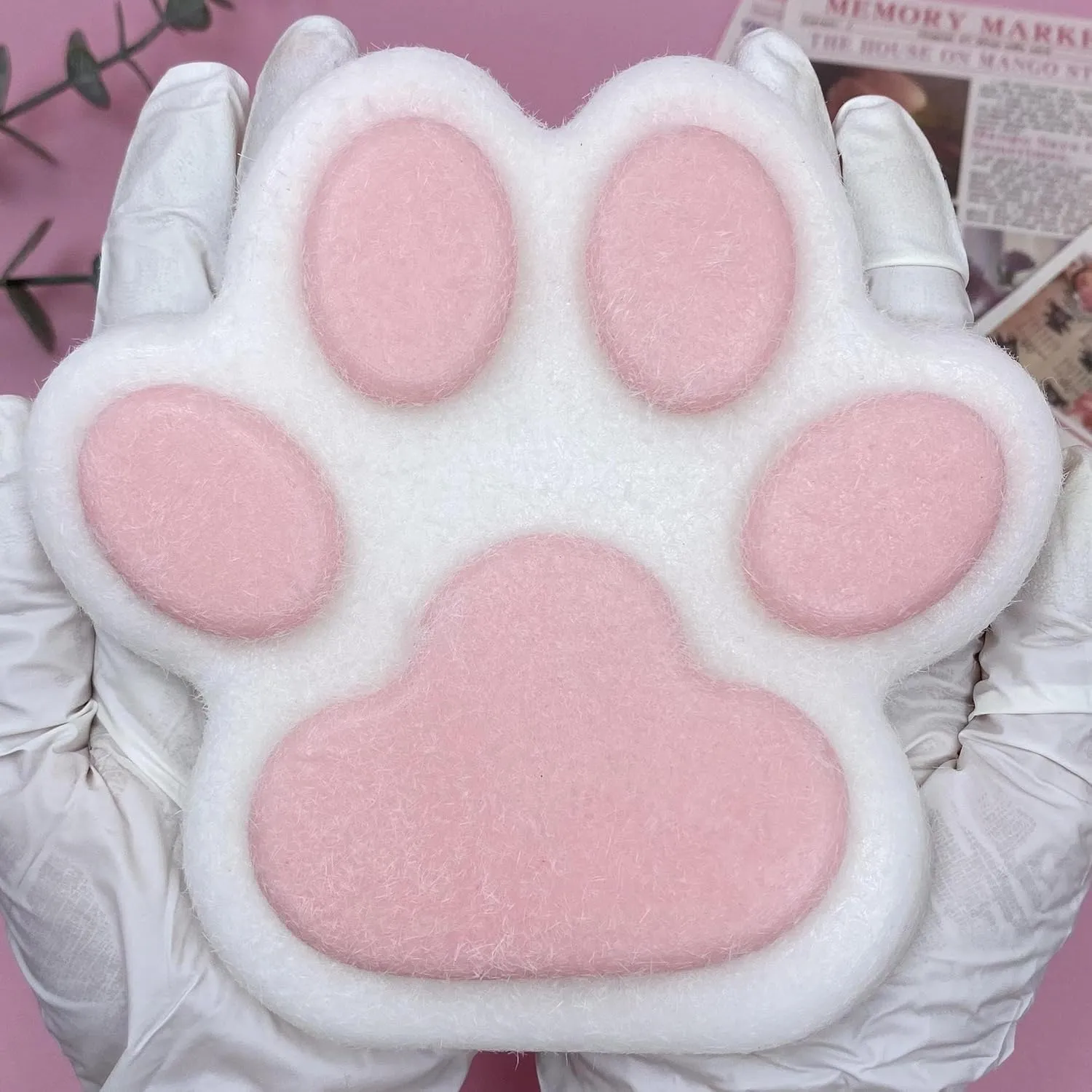 Paw Squishy Big Fufu Squishies Giant Cat shale Paw Toy 5.5 Inch Large Paw Print Squishy Squeeze Toys Tangcii Pinch Family Silicone Stress Relief Cute Soft Sticky Toy for Adults Kids Cat 
