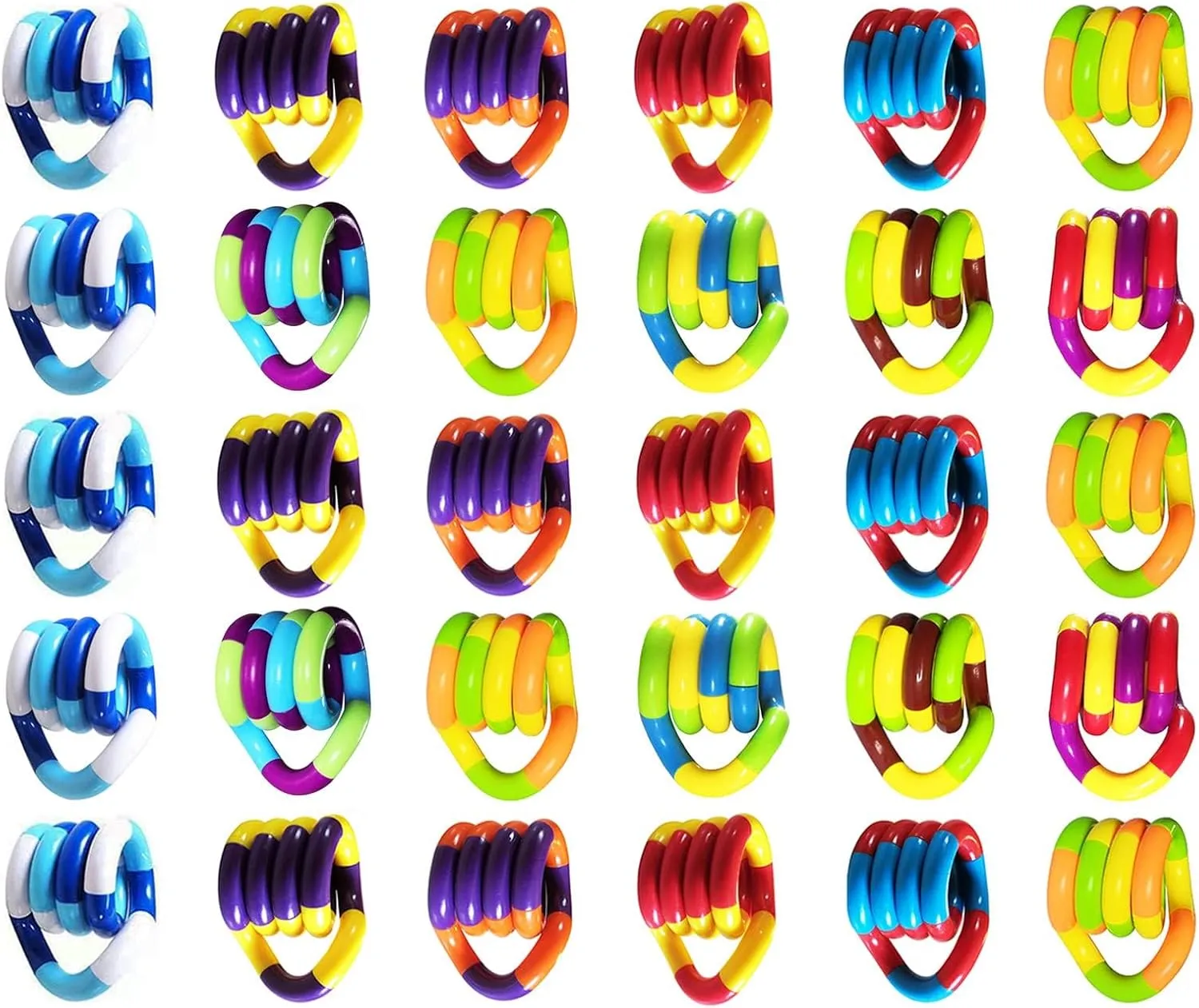PCS Quiet Fidgets Toys,Multicolor Fidget Toys for Adults,Kids-Sensory Items for hook programme substantially love pleasantly perch Relaxation,Autism,Decompression-Squeeze, Twist, Chain Spinner Alternative Gift 30 