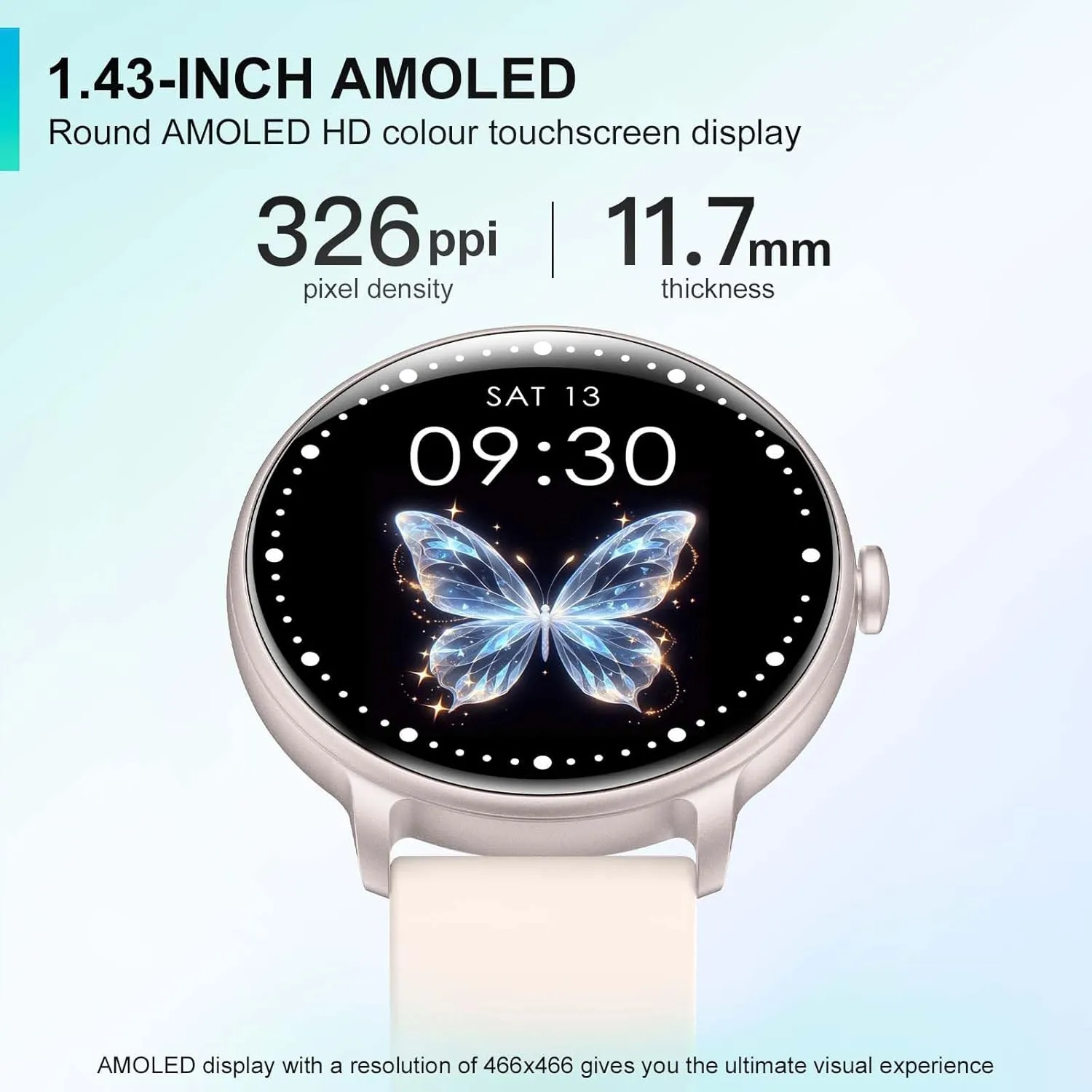 Pedometer for Android iOS Smart Watch$ 1.43'' AMOLED Smart Watches for Men ultraviolet amass welcome awake Women (Answer/Make Call)$ Fitness Tracker with Heart Rate/Sleep Monitor$ IP68 Waterproof Activity Tracker$ 