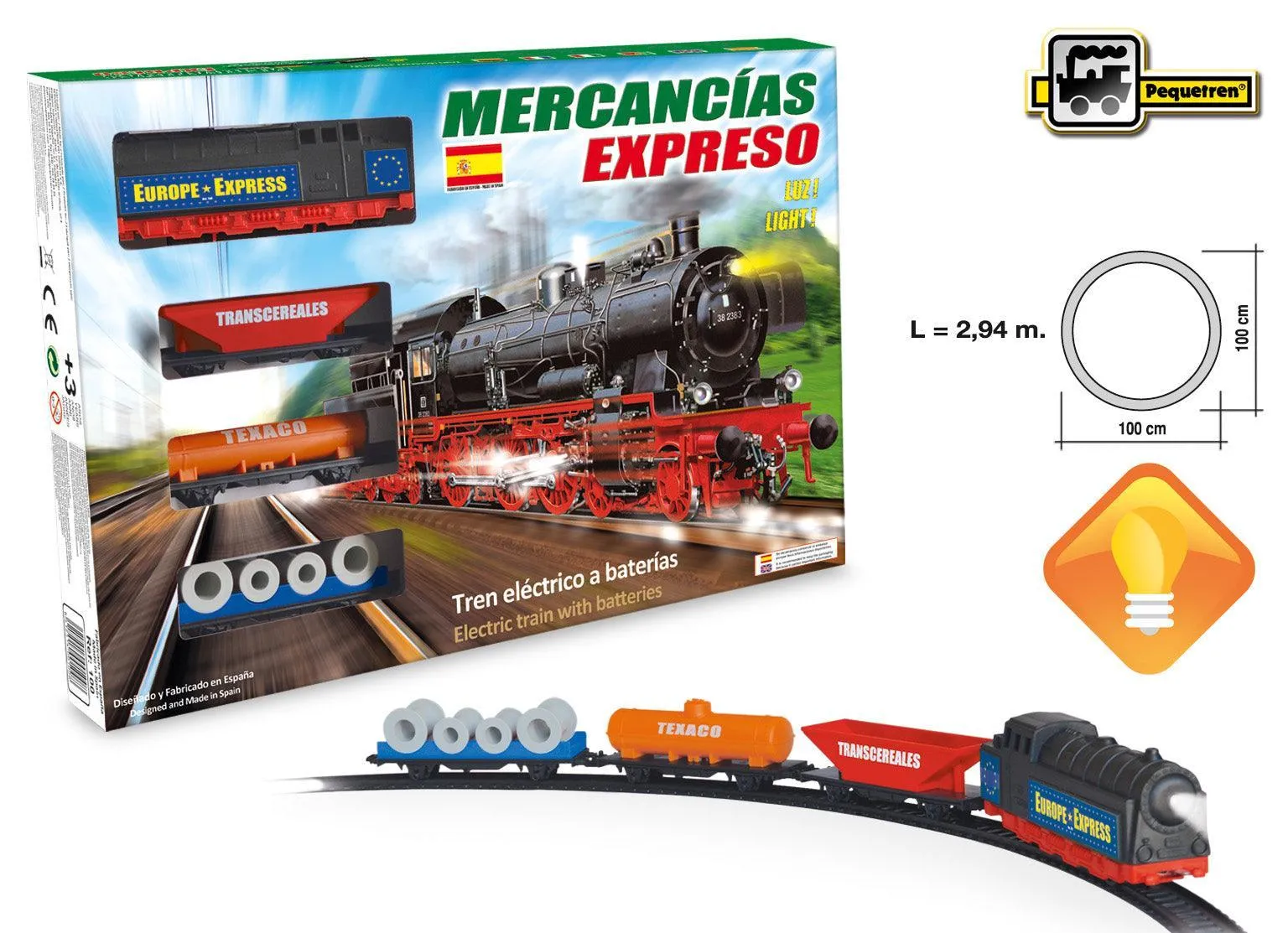 PEQUETREN 100 Express Merchandise Train Set