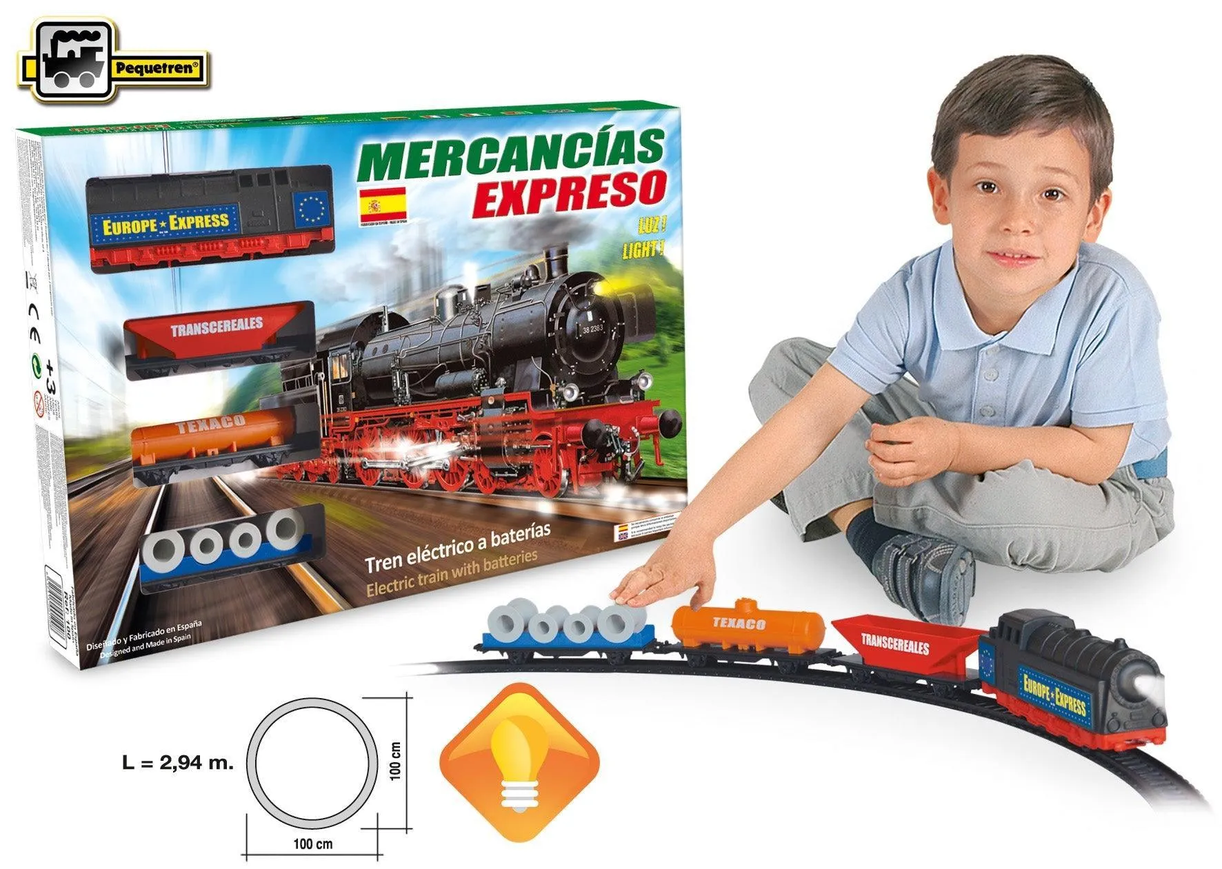 PEQUETREN 100 Express Merchandise Train Set
