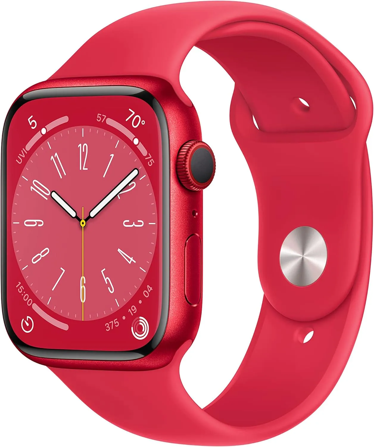 pharaoh 45mm] Smart watch w/ (PRODUCT)RED Aluminum Case w/ (PRODUCT)RED Sport Band-S/M. Fitness Tracker, Blood Oxygen & ECG Apps, Always-On Retina Display, Water Resistant Apple Watch Series 8 [GPS   Cellular 