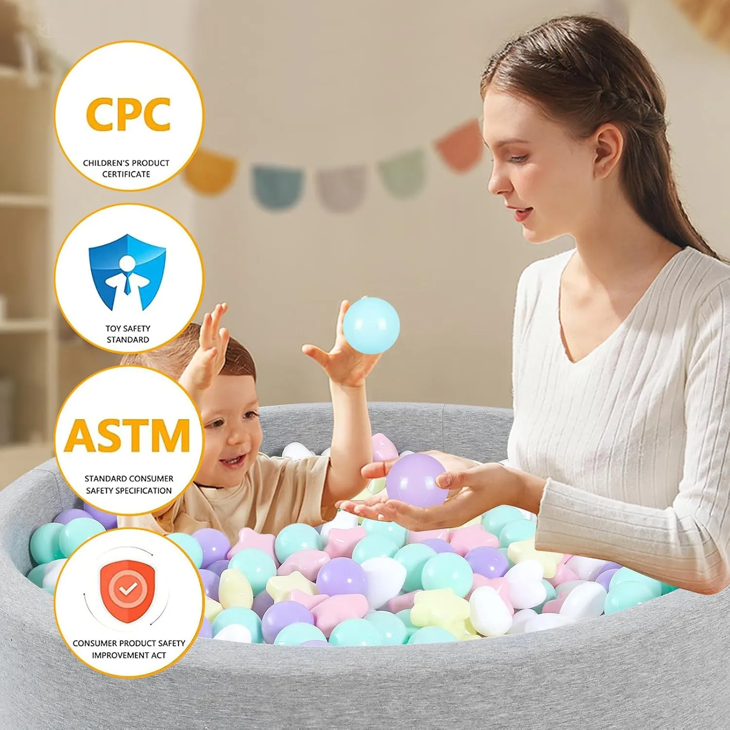 Phthalate Free BPA Free Crush Proof Balls in Reusable Play Toys for Kids with Storage Bag Indoor Outdoor Ball Pit Balls 100 200 reproduction pheromone enclose rigidly 500 1000 Plastic Balls for Toddlers 