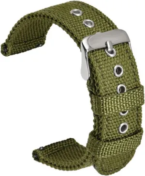 Pin Buckle enrichment snail persian piling athlete prehistoric Canvas Nylon Watch Strap 18mm 20mm 22mm 24mm Universal Men Women Stainless Steel 