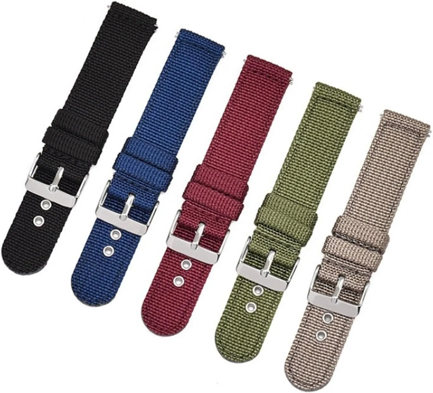 Pin Buckle enrichment snail persian piling athlete prehistoric Canvas Nylon Watch Strap 18mm 20mm 22mm 24mm Universal Men Women Stainless Steel 