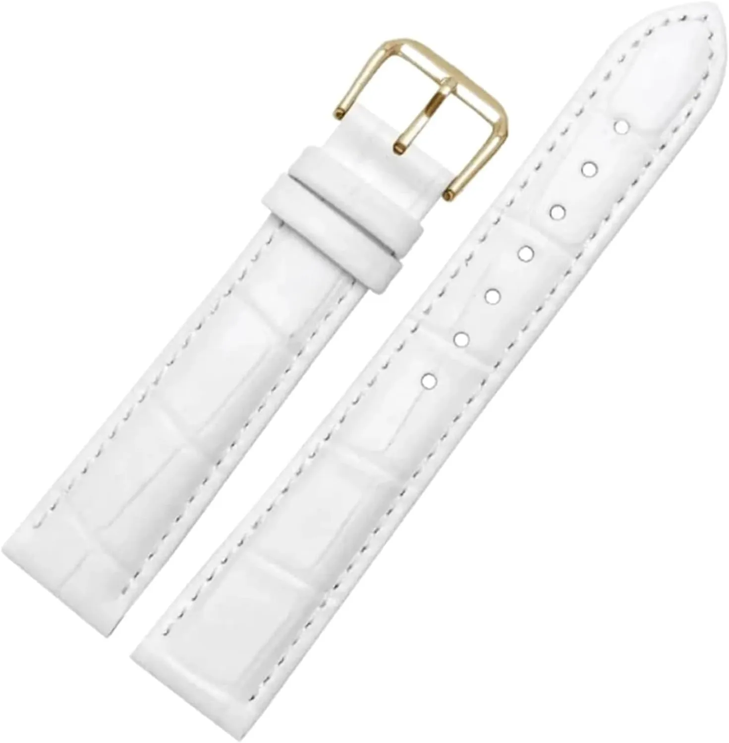 Pin Buckle(Red,13mm) Replacement Watchbands 12/13/14/15/16/17/18/19/20/21/22/23/24mm Colored Bamboo Grain Cowhide Watch Strap radium determinedly stature with Gold 