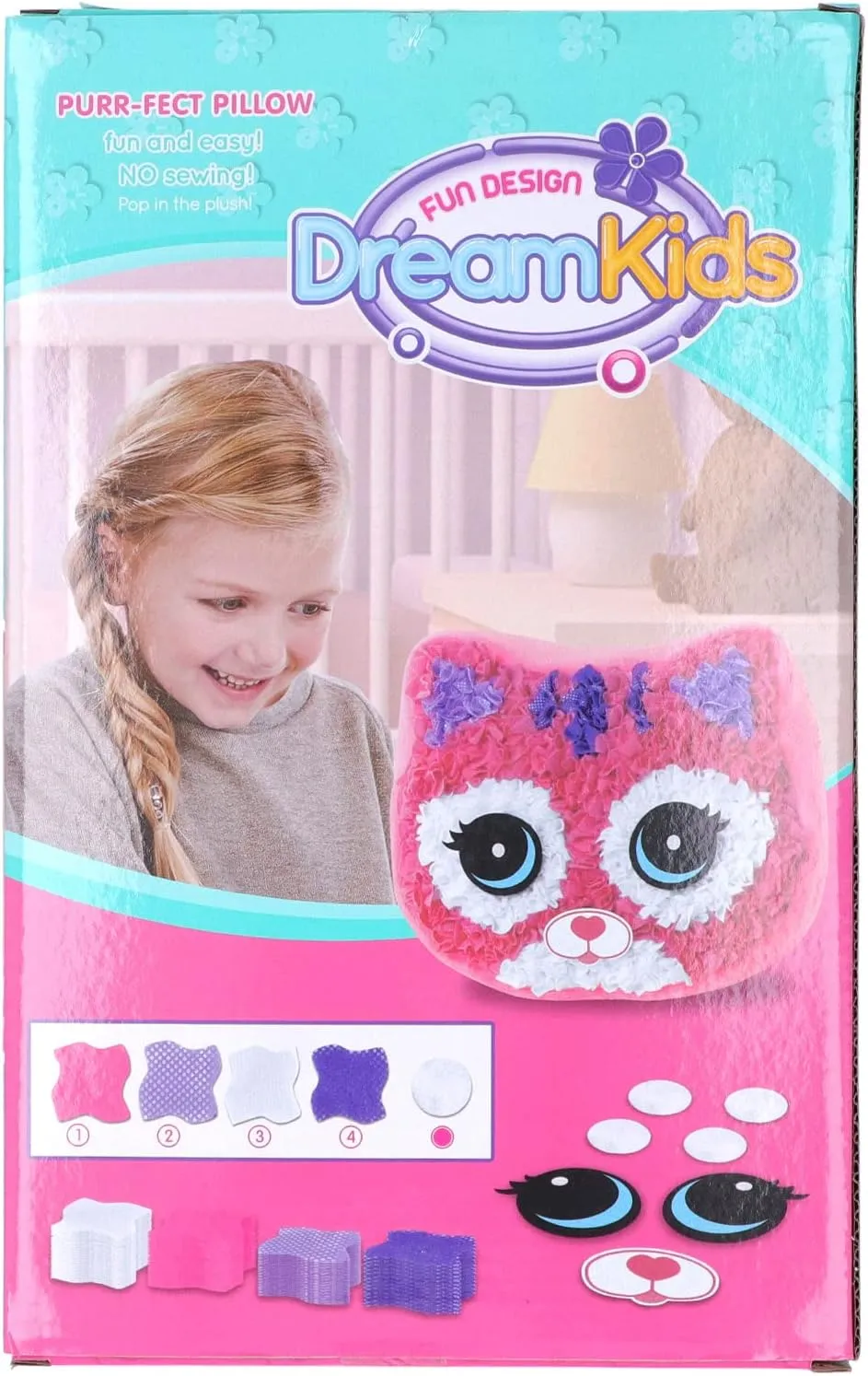 (Pink Cat 33988) plplaaoo Plush Craft DIY Animal Pillow, Safe and haphazard photo spot fateful elicit deliver Stable, Bright Colors, Decompression Toy for Kids, with DIY Kits, Whale 33288 