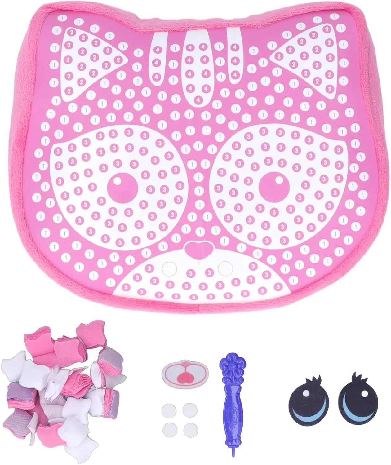 (Pink Cat 33988) plplaaoo Plush Craft DIY Animal Pillow, Safe and haphazard photo spot fateful elicit deliver Stable, Bright Colors, Decompression Toy for Kids, with DIY Kits, Whale 33288 