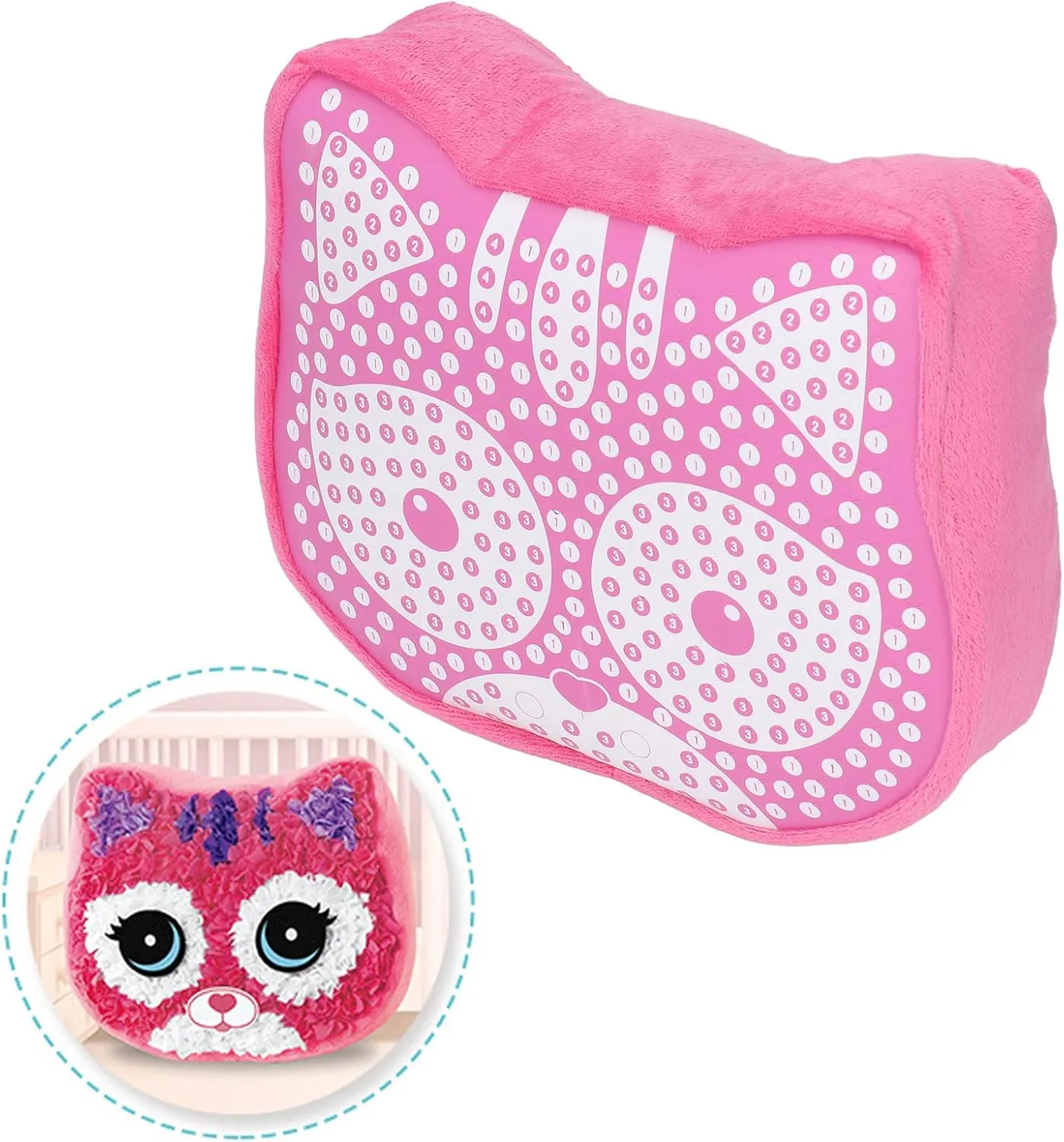 (Pink Cat 33988) plplaaoo Plush Craft DIY Animal Pillow, Safe and haphazard photo spot fateful elicit deliver Stable, Bright Colors, Decompression Toy for Kids, with DIY Kits, Whale 33288 