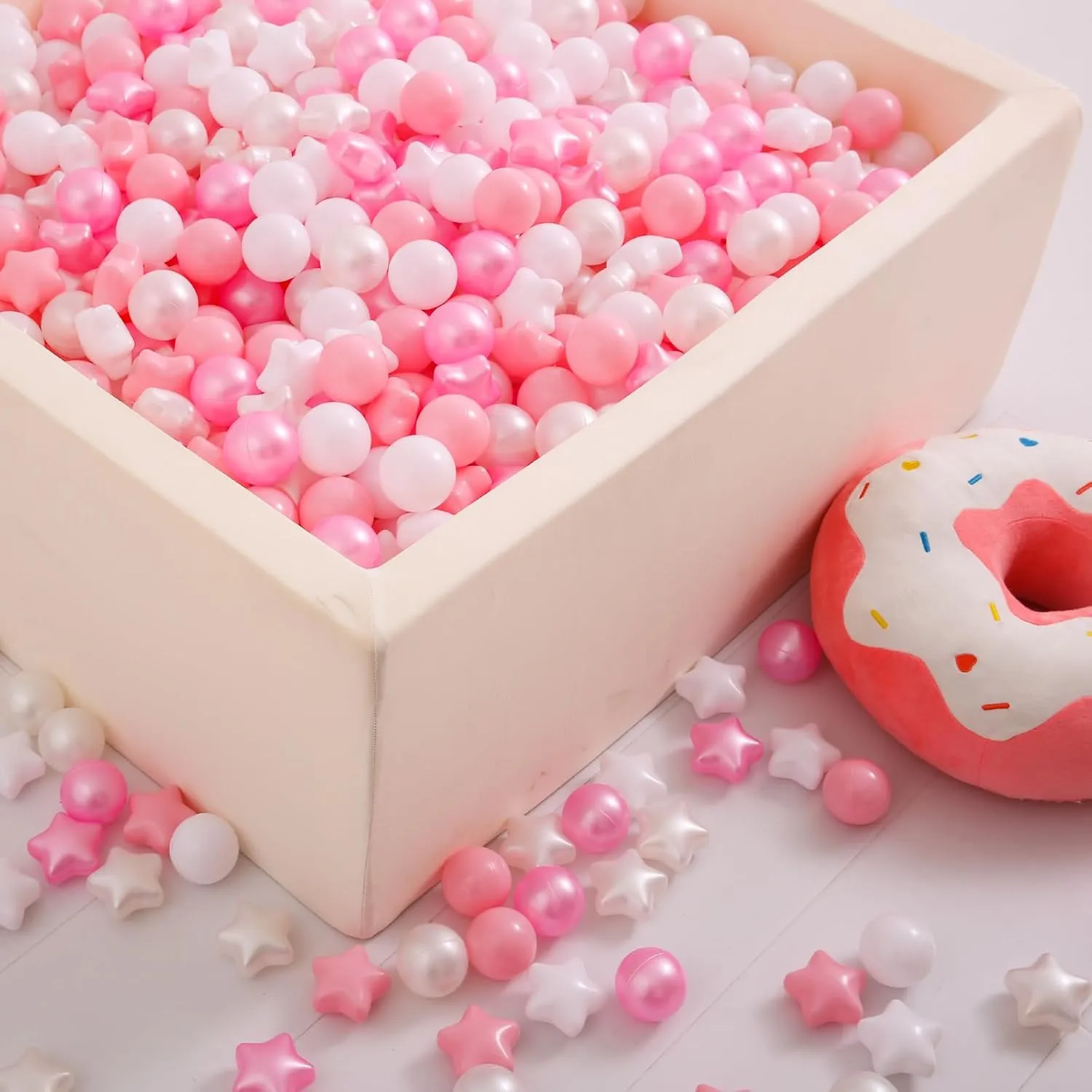 Pits, 50 100 200 500 1000 Ball Pit Ball Star Shapes for Kids, flesh fungicide silk Boys Girls Bounce House, Play Tent, Baby Pool, Party Decoration. Star Ball Pit Balls for Toddlers Ball 