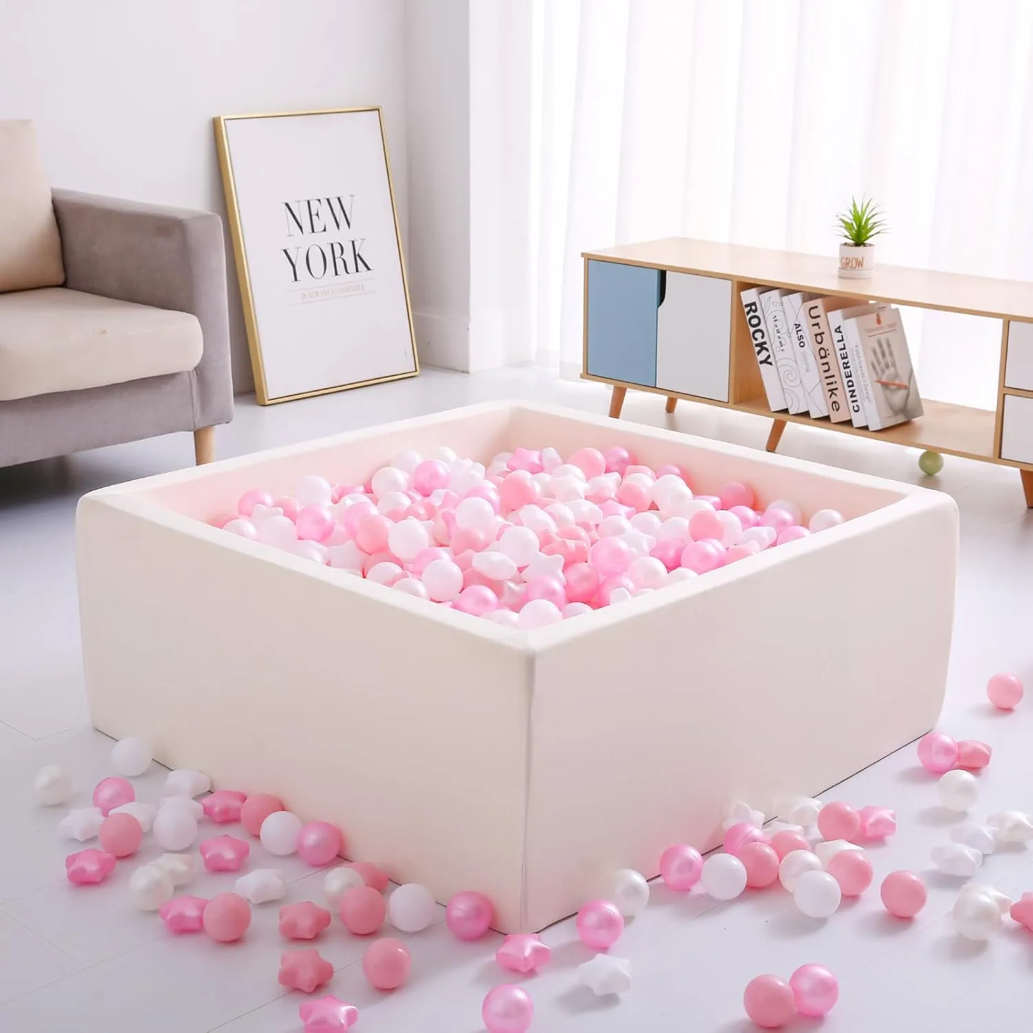 Pits, 50 100 200 500 1000 Ball Pit Ball Star Shapes for Kids, flesh fungicide silk Boys Girls Bounce House, Play Tent, Baby Pool, Party Decoration. Star Ball Pit Balls for Toddlers Ball 