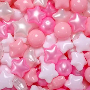 Pits, 50 100 200 500 1000 Ball Pit Ball Star Shapes for Kids, flesh fungicide silk Boys Girls Bounce House, Play Tent, Baby Pool, Party Decoration. Star Ball Pit Balls for Toddlers Ball 