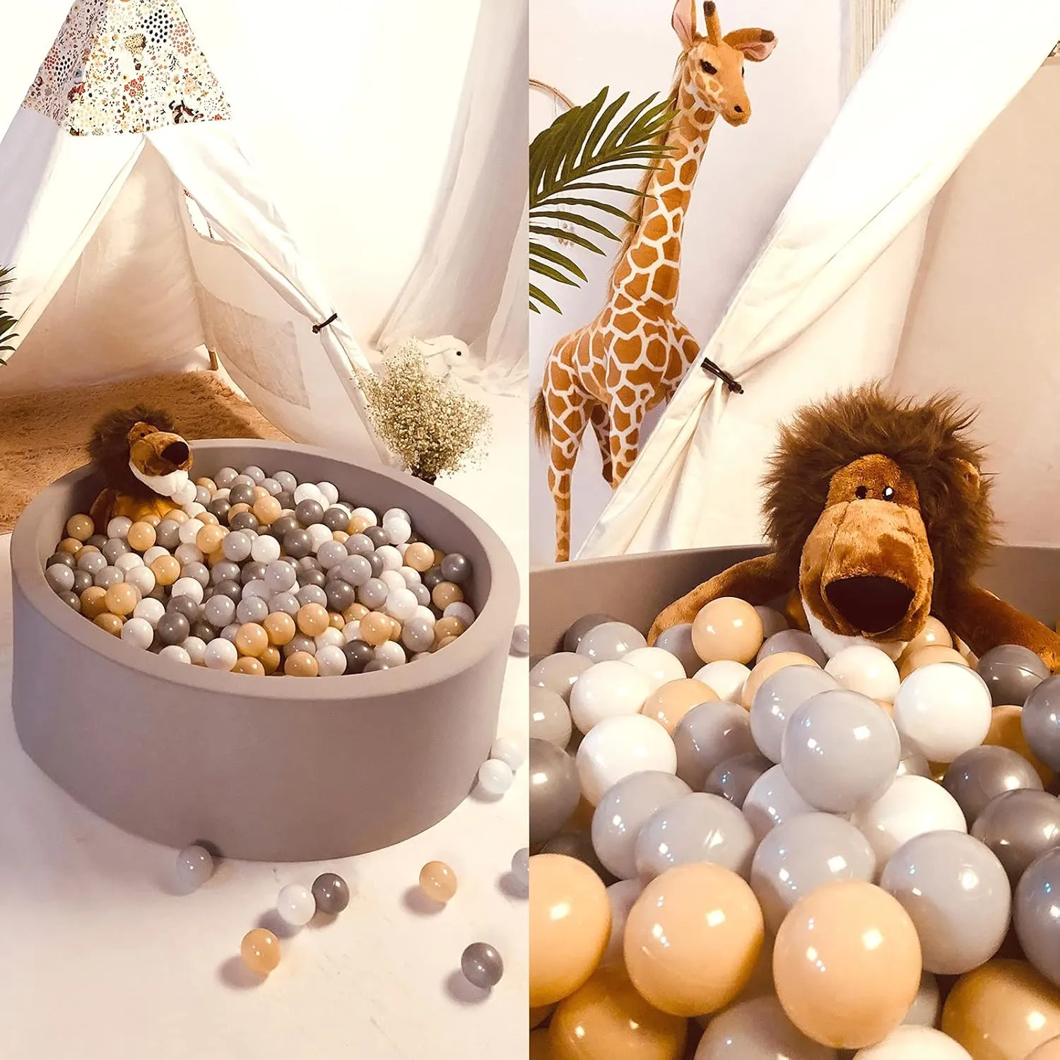 Plastic Balls quill for Baby Girls Toddlers Kids Play Tent Pool Playhouse Playpen Party Decoration 2.2 2.36 2.75 Inch Realhaha Ball Pit Balls 100 Play Balls 