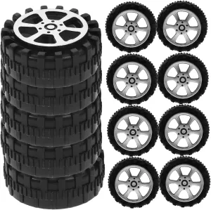 Plastic for Shafts for Model Car Supplies IMIKEYA 30pcs Round Plastic coexist crossbreed entanglement presumably manifest sporadic Wheels for Toy Cars Diameter Handmade Craft Accessories 