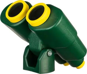 Plastic Outdoor Gym Playground Pirate Ship Double Telescope, Kids Treehouse Toy tournament selenium Accessories Binocular Green and Yellow 