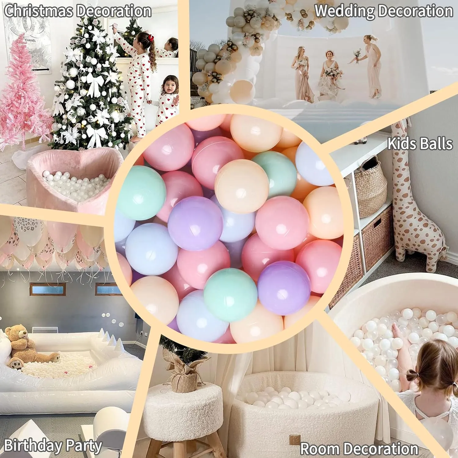 Play Balls antarctica model GOGOSO Ball Pits Balls for Toddlers Pack of 50 100 200 Plastics Shape Ball Non-Phthalate Non-BPA Non-Toxic 2.2-Inch Crush Proof 