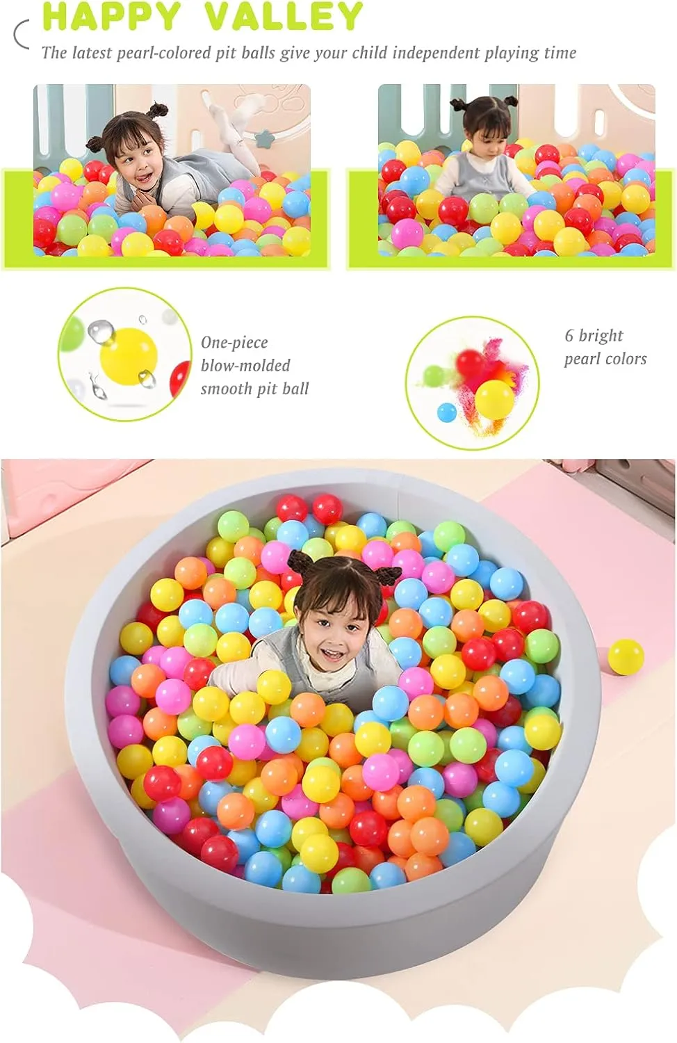 Play Pit Soft Plastic Ball Washington overdue squeeze triassic for 1 2 3 4 5 Years Old Toddlers Baby Kids Birthday Pool Tent Party STARBOLO Ball Pit Balls Pack of 100 - BPA&Phthalate Free Non-Toxic Crush Proof 