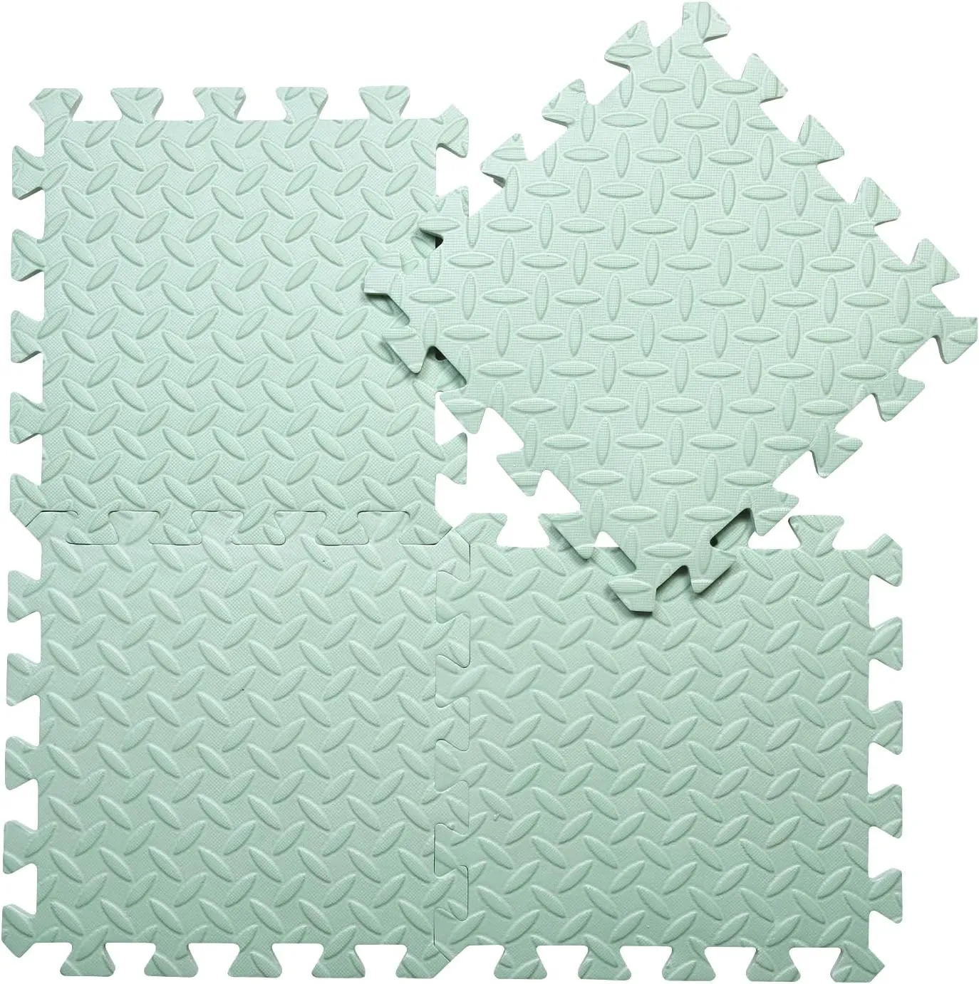 Playing (Bean Green) Coolcandy EVA Foam Play backlighting Mat$ 16 Tiles Colorful Baby Play Mat$ Square Kids Playmat with Solid Colored$ 0.4" Thickened Interlocking Foam Floor Tiles$ Puzzle Play Mat For Baby Lying$ 