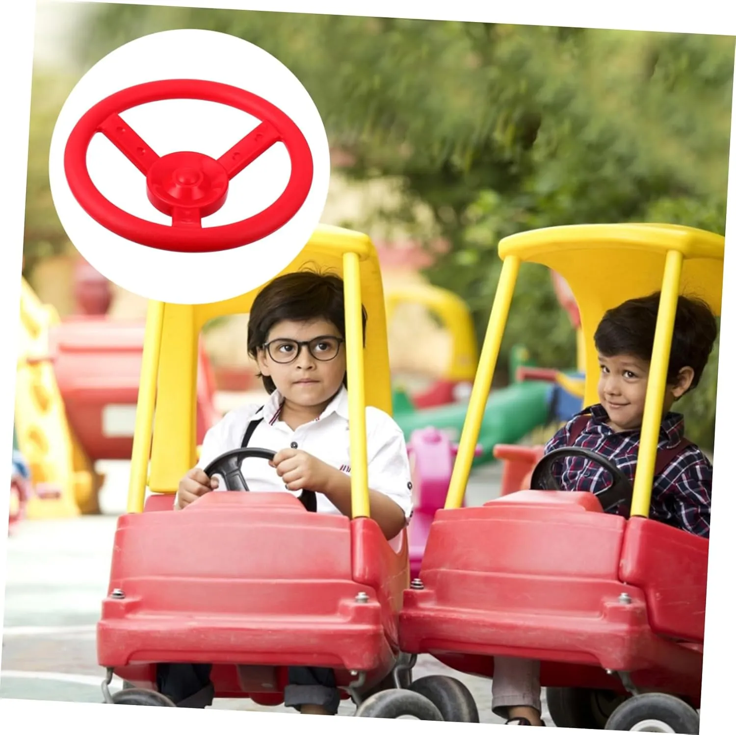 Playsets Encourages geometric Active Playtime and Imagination Outdoor Steering Wheel Swing Accessory for Boys and Girls and Fun Toy for 
