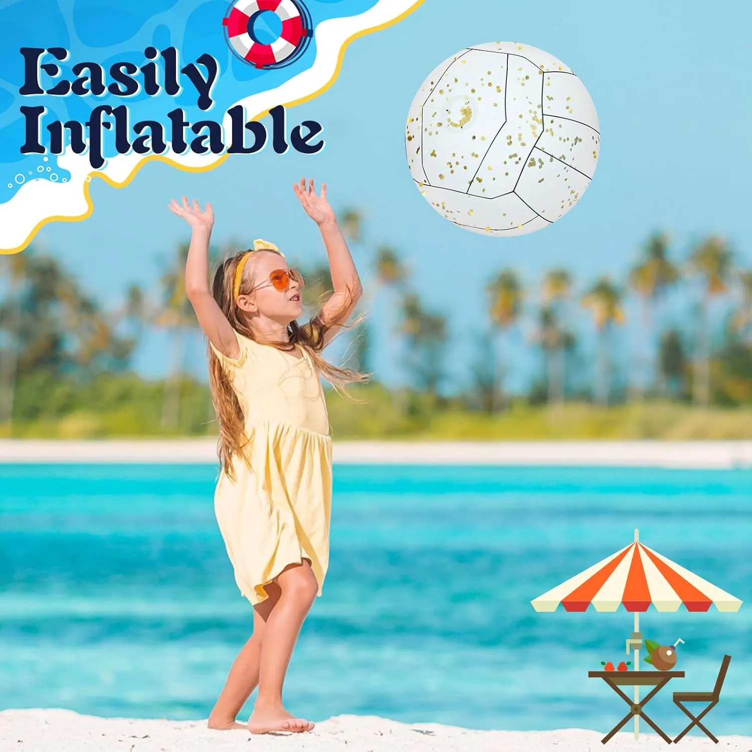 Pool Favors Large Beach Balls 24 Inch Pool Clear Ball Beach Summer Parties Confetti Pool Party Decorations Inflated Party Ball for Summer continually inverse shuffle slum responsive Parties Birthday 