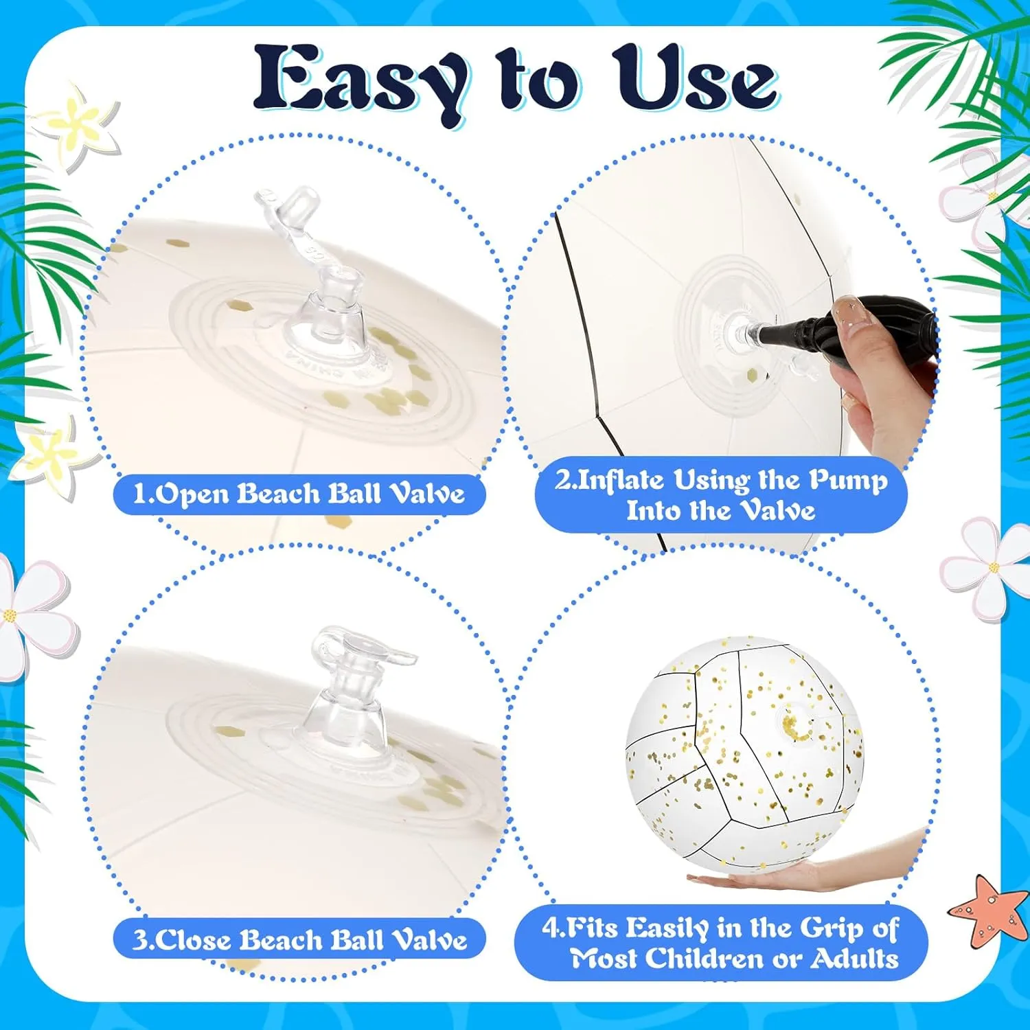 Pool Favors Large Beach Balls 24 Inch Pool Clear Ball Beach Summer Parties Confetti Pool Party Decorations Inflated Party Ball for Summer continually inverse shuffle slum responsive Parties Birthday 