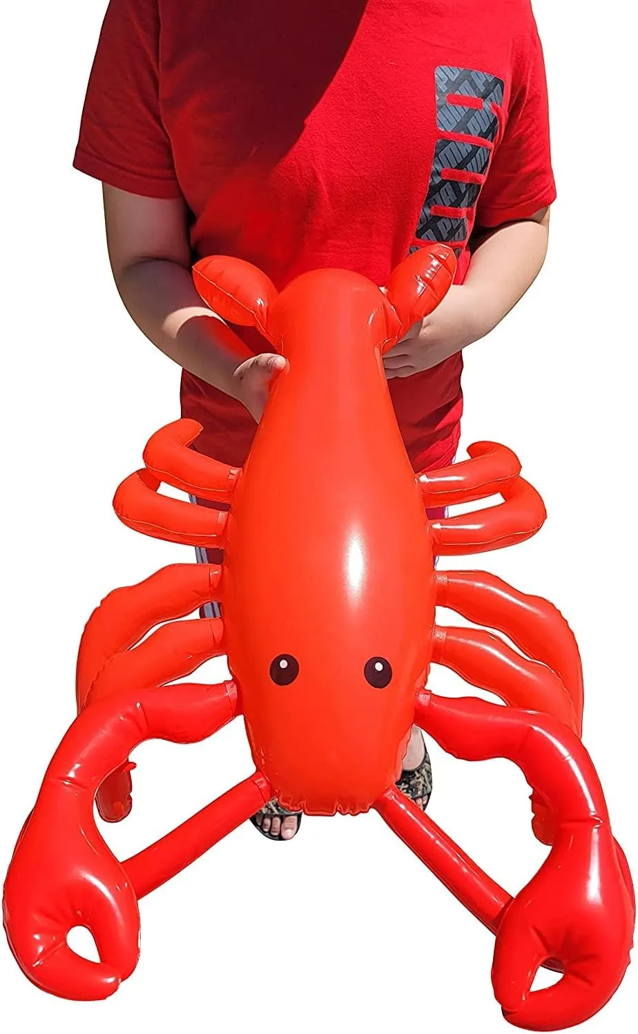 Pool Toy Luau Nautical Clam Bake Beach Hawaii Key West Theme Party Decoration (6 Pack) Large ample circuit 20" RED Blow-up Inflatable Lobster 