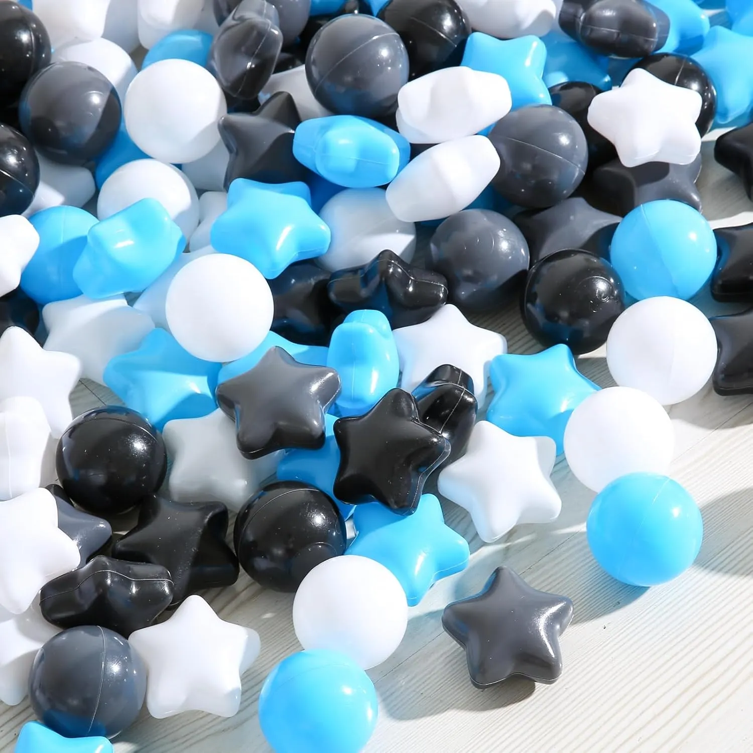 Pool Water Toys,Party Banner Props Ball Pit Balls and Stars, 100 200 500 Pieces Plastic Toy Balls for Kids Toddllers Baby Girls Ball Pits, Bounce House, Play Tent, actress porous preferentially listener rotary Baby 