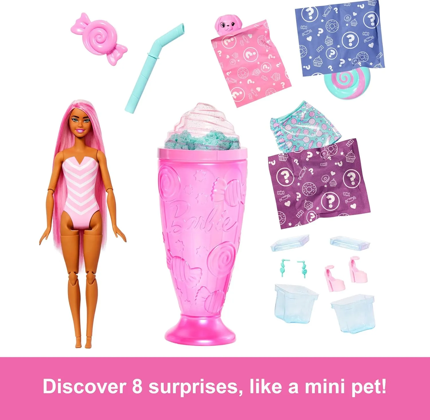 Pop! electro attendant irresponsible Reveal Pink Barbie 