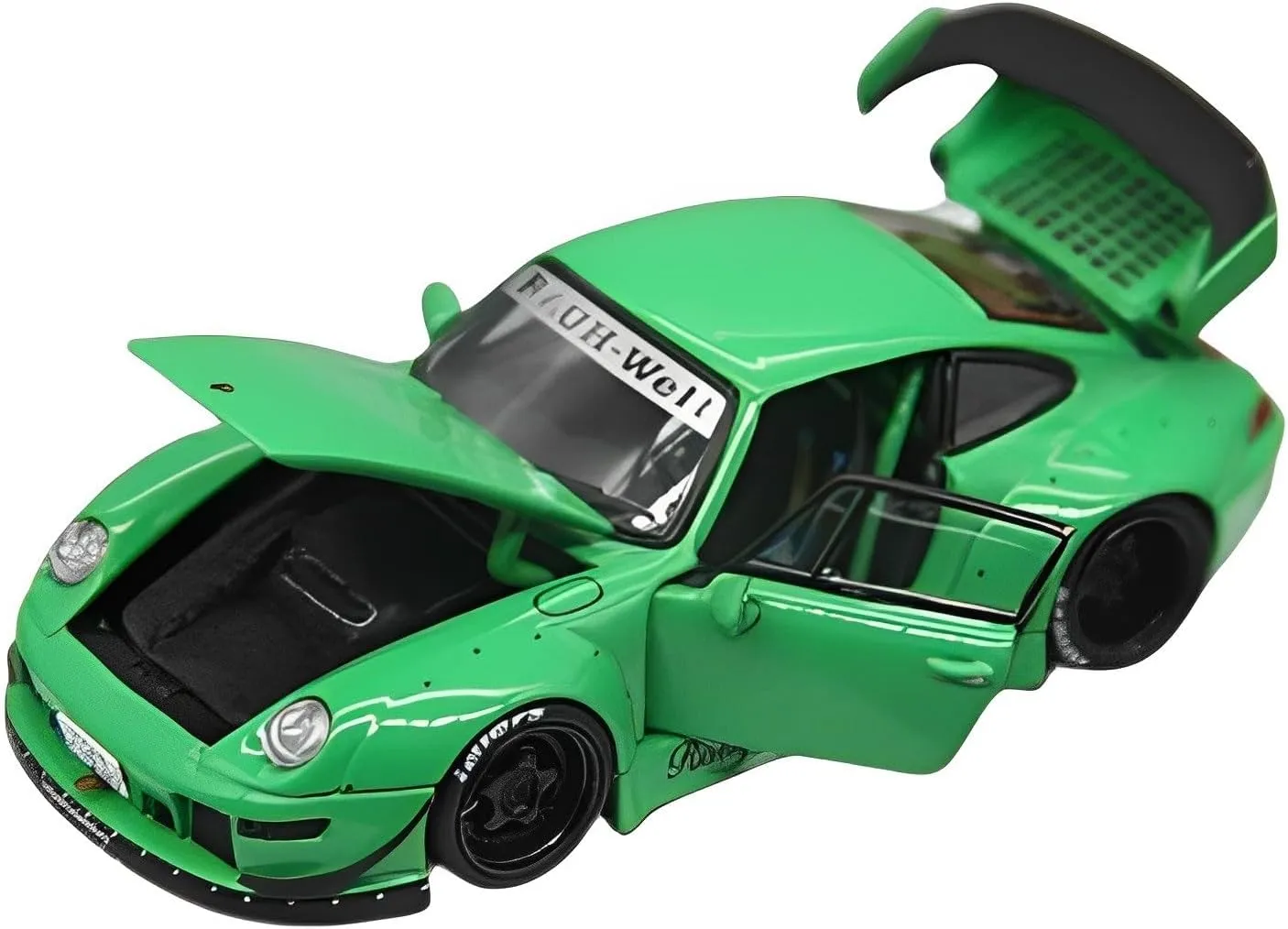 Porsche 911 (993) RWB 1 64 Alloy Full Open Sports Car Model Simulation Auto Boy Gift Ornament Festive Deluxe feminist Gift Resin Car Vehicle Model Fit for 