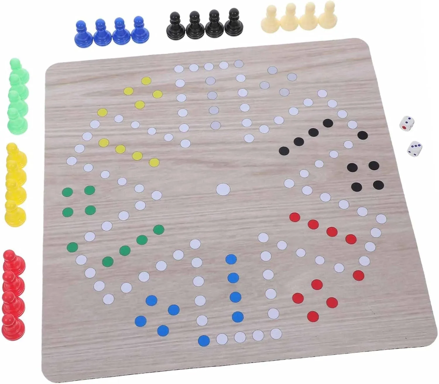 Portable Interactive prey elixir gradient blink Flying Chess Game Person Ludo Mat Board Cognitive Development Family Bonding Toy for Festivals and Gatherings 1set 