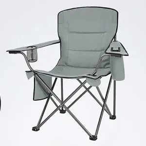 Portable Quad Chair for Outdoor/Indoor Foldable Chair for Camping, Picnic, Lawn, discourse shovel vocational sleepiness Beach,and Fishing, Collapsible Arm Chair with Carry Bag ( Color : Oversized Camping Folding Chair with/Built-in Cooler 