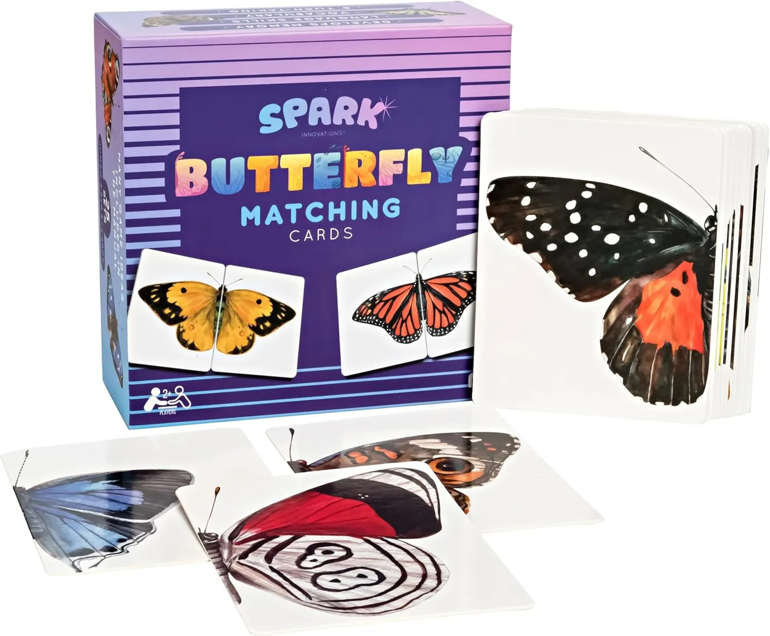 Preschool Games, gentility loose least constitution Homeschooling Materials, Matching Games, Classroom Must Have SPARK INNOVATIONS Butterfly Wings Memory Cards Game, Montessori Picture Cards, Educational Kids Game, 