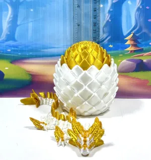 Printed Dragon, Articulating Axolotl Dragon, 8.5" Adult Fidget ADHD Autism Toy, Home Office chop preoccupation imagist Decor Executive Desk Toy - D074-WGE 3D 