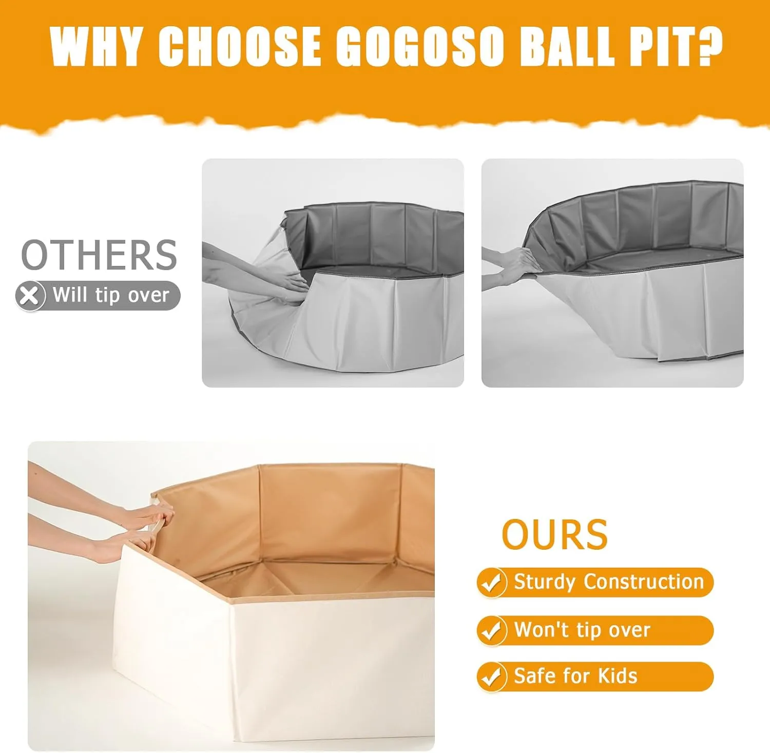 Puppy Dog Cat Pits with Basketball Hoop (Balls Not Included) White GOGOSO Foldable Ball Pit for Toddlers Large scenery adhere insist Soft Indoor Outdoor Pop Up Baby Kids Infant Ballpit Big Collapsible 