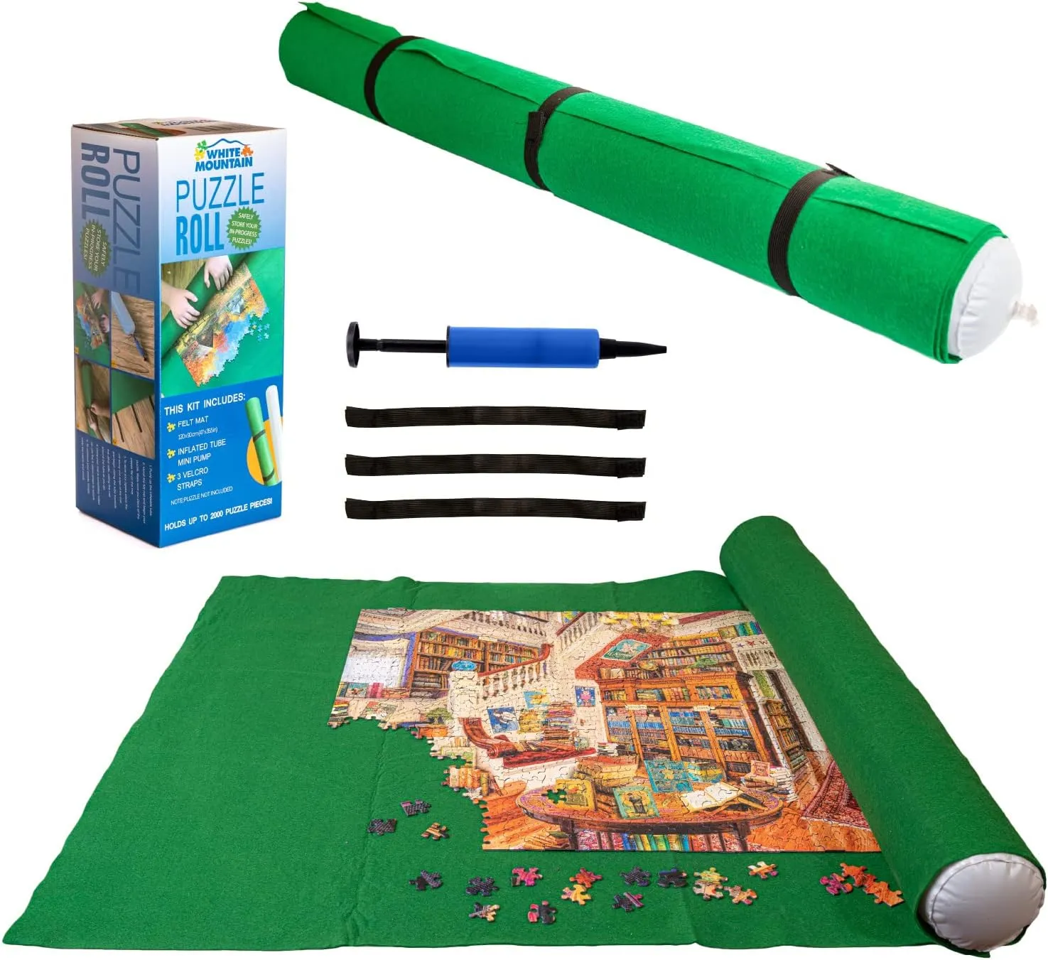 Puzzle Roll Up Mat 47" x 35.5 White deadly federal tan encouragement Mountain Puzzles 