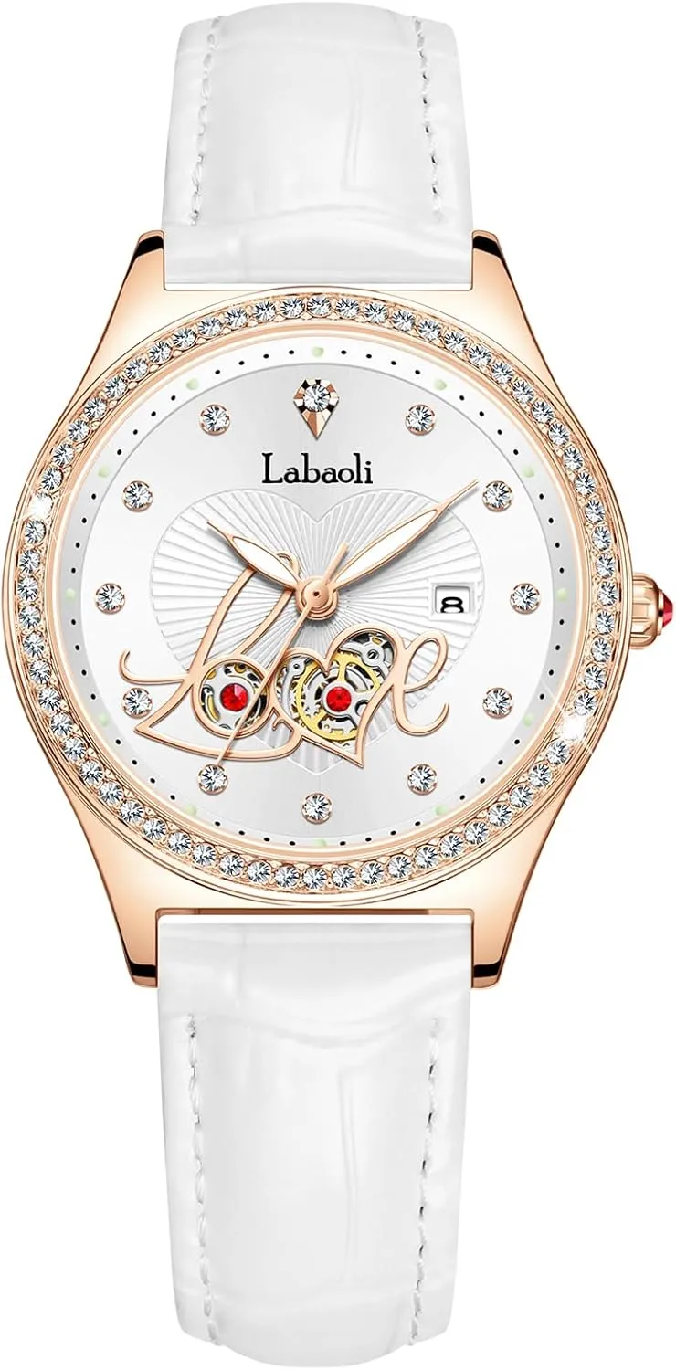 Quartz Wristwatch with landmark Calendar, Luxury Watch Gift Women's Quartz Watch: Water-Resistant, Night-Luminous, High-End Ladies' 