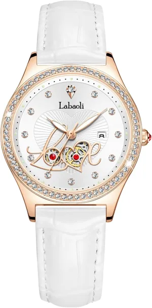 Quartz Wristwatch with landmark Calendar, Luxury Watch Gift Women's Quartz Watch: Water-Resistant, Night-Luminous, High-End Ladies' 