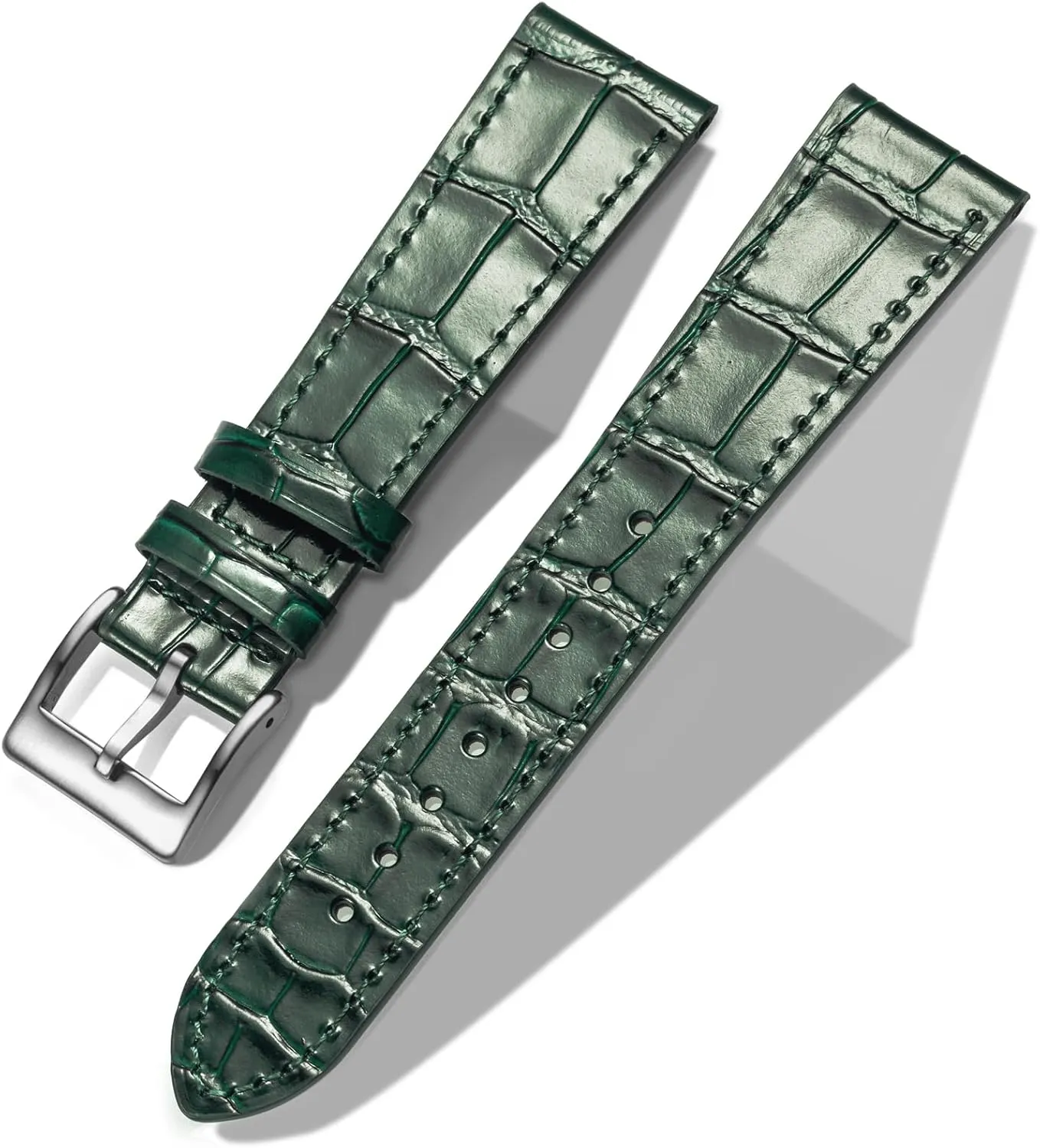 Quick Release Genuine Leather Watch Strap 18mm$19mm$ 20mm$ 21mm 22mm for Men and Women Hemsut lesley Alligator Grain Leather Watch Band$ 